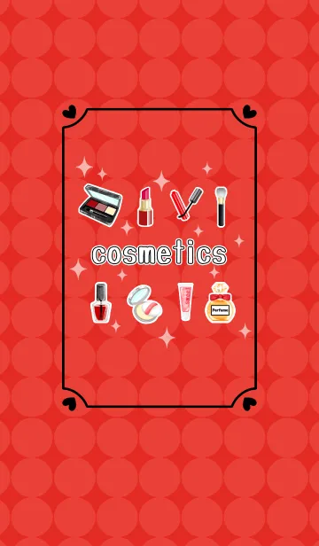 [LINE着せ替え] Cosmetics theme☆redの画像1