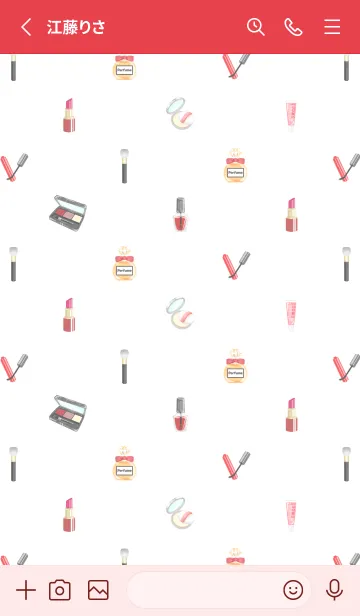 [LINE着せ替え] Cosmetics theme☆redの画像2