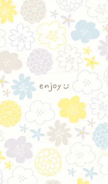 [LINE着せ替え] 北欧風カラフルお花29の画像1