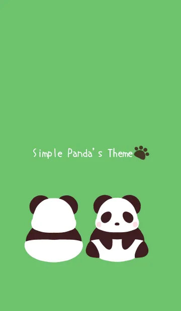 [LINE着せ替え] シンプルパンダの着せかえ/グリーンの画像1