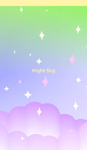 [LINE着せ替え] キラキラ夜空の着せかえ 黄色の画像1