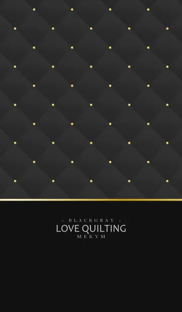 [LINE着せ替え] LOVE QUILTING BLACK GRAY 4の画像1