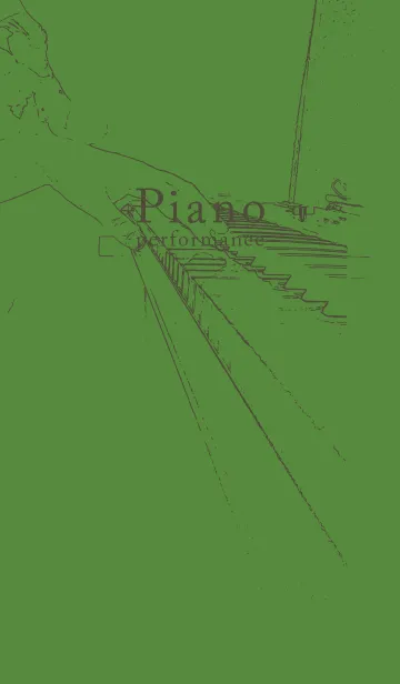 [LINE着せ替え] ピアノ演奏  アイビーグリーンの画像1