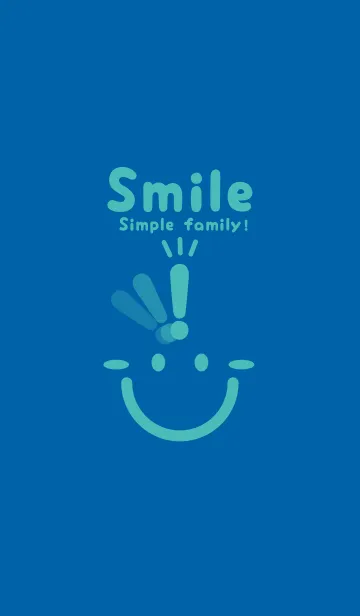 [LINE着せ替え] スマイル＆ヒラメキ シアンブルーの画像1