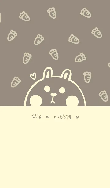 [LINE着せ替え] Bunny and Carrot J-Grey Orange (Ye5)の画像1