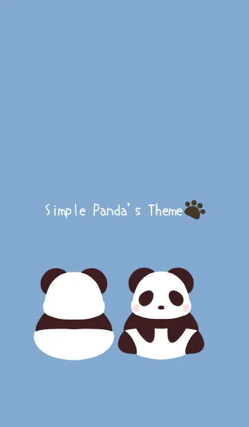 [LINE着せ替え] シンプルパンダの着せかえ/くすみブルーの画像1