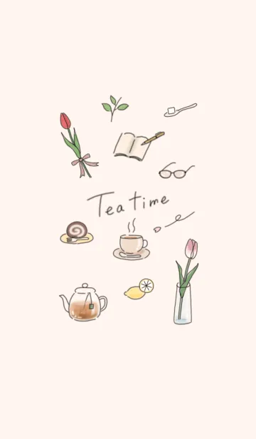 [LINE着せ替え] ティータイム✿オレンジ12_1の画像1