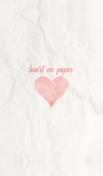 simple watercolor heart on paper 11の着せ替えメイン画像