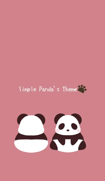 [LINE着せ替え] シンプルパンダの着せかえ/くすみレッドの画像1