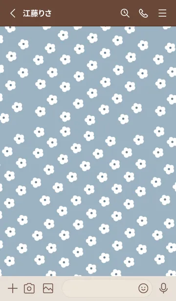 [LINE着せ替え] natural flower(blue beige)の画像2