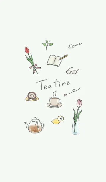 [LINE着せ替え] ティータイム✿ピスタチオグリーン15_1の画像1