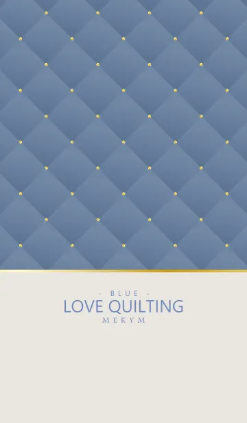 [LINE着せ替え] LOVE QUILTING DUSKY BLUE 32の画像1