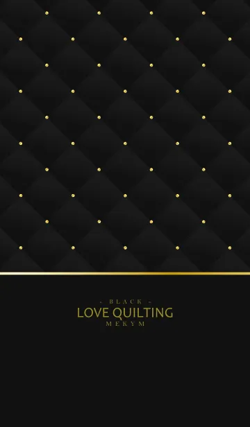 [LINE着せ替え] LOVE QUILTING BLACK 32の画像1