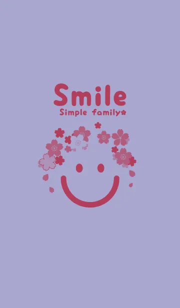 [LINE着せ替え] スマイル＆桜 ペールオーキッドの画像1