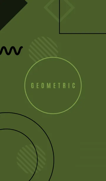 [LINE着せ替え] Minimal Geometric Woodland Greenの画像1