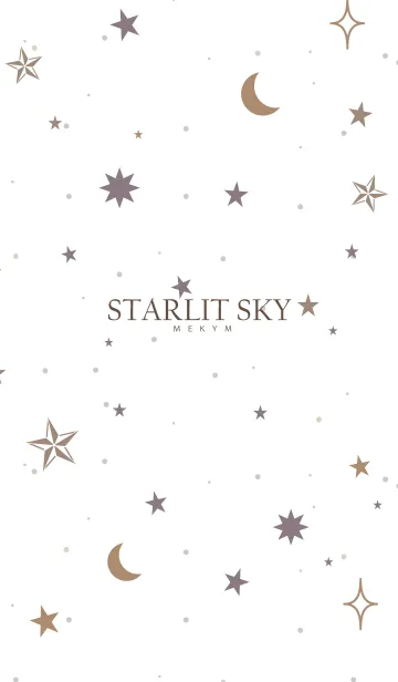 [LINE着せ替え] SIMPLE STARLIT SKY WHITE.MEKYM 8の画像1