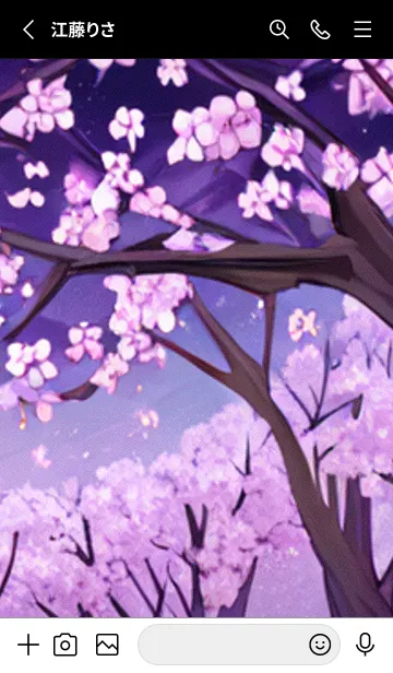 [LINE着せ替え] 月光夜桜#DF030。の画像2