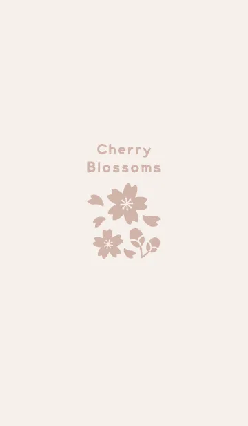 [LINE着せ替え] 桜13<ブラウン>の画像1