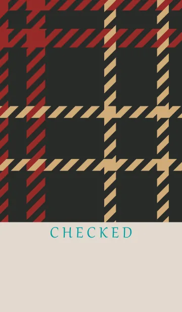 [LINE着せ替え] CHECKED-RED BROWN 62の画像1