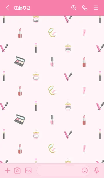 [LINE着せ替え] Cosmetics theme☆pinkの画像2