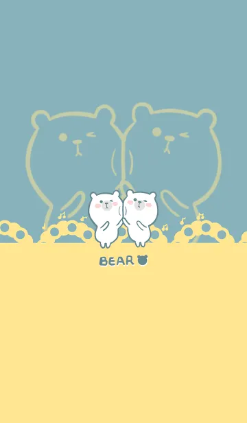 [LINE着せ替え] Dancing Bear-Indigo (Ye5)の画像1