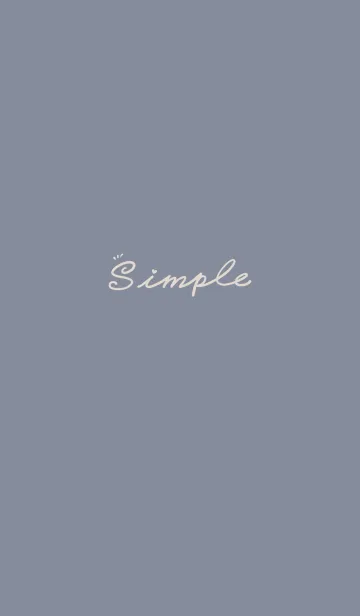 [LINE着せ替え] Simple Color J-gray blue (Br2)の画像1