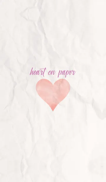 [LINE着せ替え] simple watercolor heart on paper 13の画像1