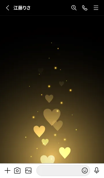 [LINE着せ替え] - Beautiful Honey Yellow Heart -の画像2