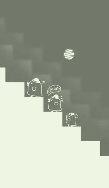 [LINE着せ替え] Duck！ UP UP！-Grey Green (Gr3)の画像1