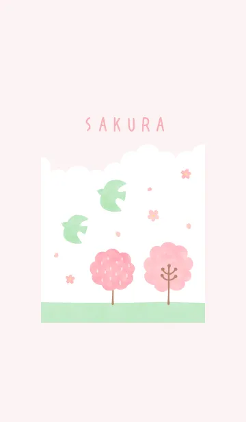 [LINE着せ替え] 季節の幸せを呼ぶ♡桜 ピンクの画像1