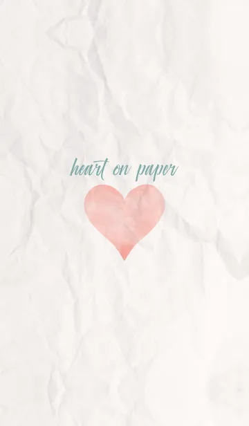 [LINE着せ替え] simple watercolor heart on paper 14の画像1