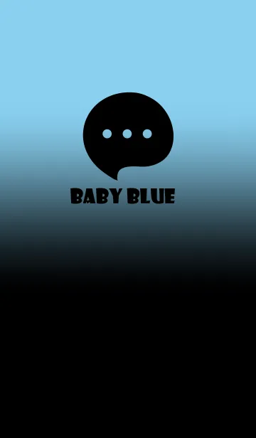 [LINE着せ替え] Black & Baby Blue Theme V4 (JP)の画像1