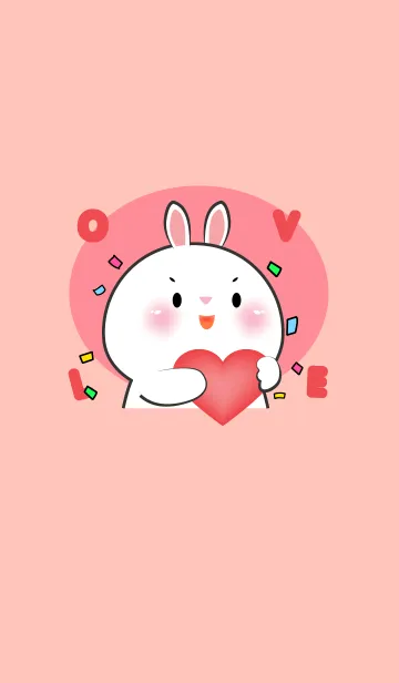 [LINE着せ替え] Simple White Rabbit Lover Theme (JP)の画像1