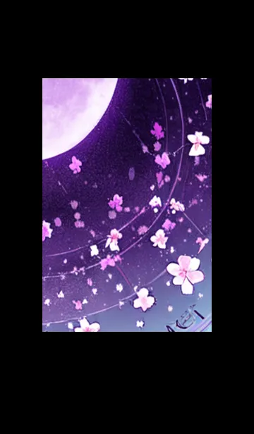 [LINE着せ替え] 月光夜桜#DG07。の画像1