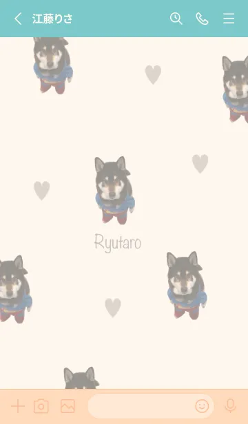 [LINE着せ替え] 黒柴龍太郎のきせかえ 3の画像2