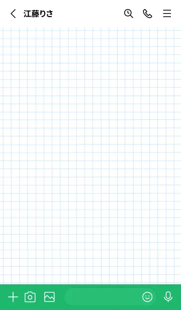 [LINE着せ替え] 方眼紙の着せかえ/グリーン/ホワイトの画像2
