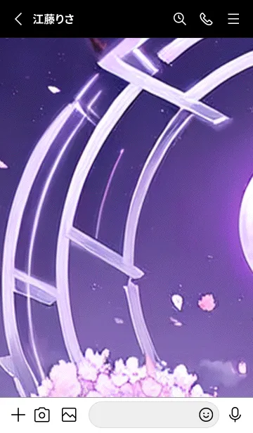 [LINE着せ替え] 月光夜桜#DG08。の画像2