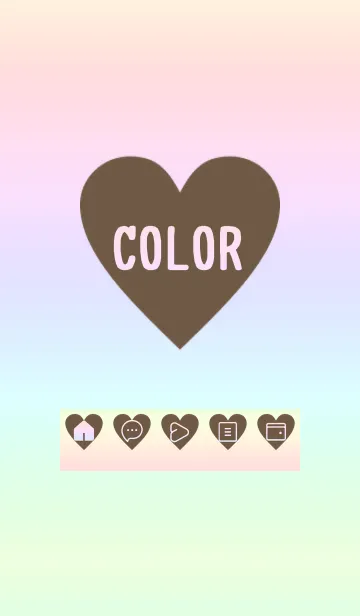 [LINE着せ替え] beige color rainbow F02の画像1