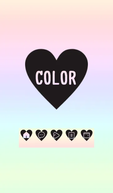 [LINE着せ替え] beige color rainbow F03の画像1