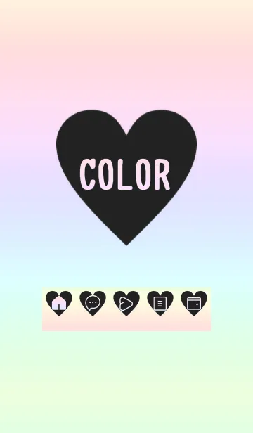 [LINE着せ替え] blue color rainbow F02の画像1