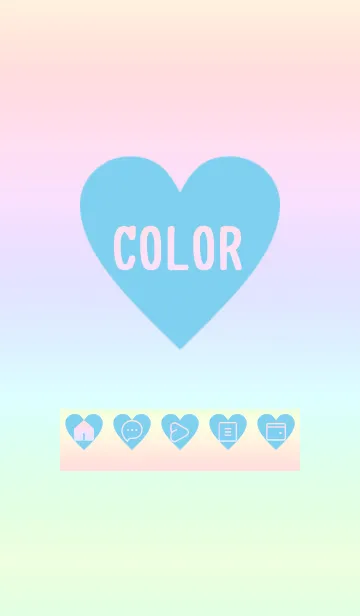 [LINE着せ替え] blue color rainbow F03の画像1