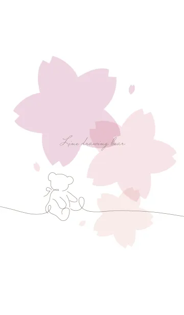 [LINE着せ替え] Line drawing bear_23の画像1