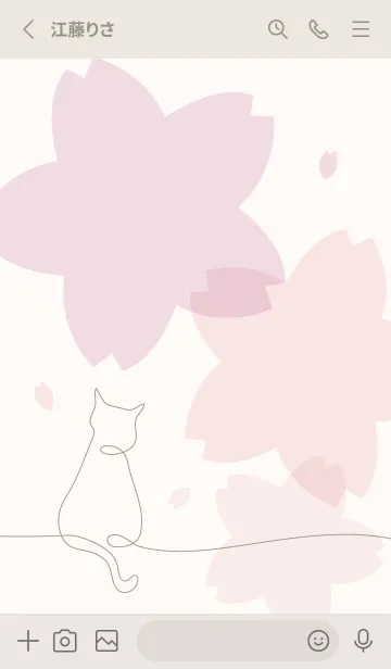 [LINE着せ替え] Line drawing cat_14の画像2