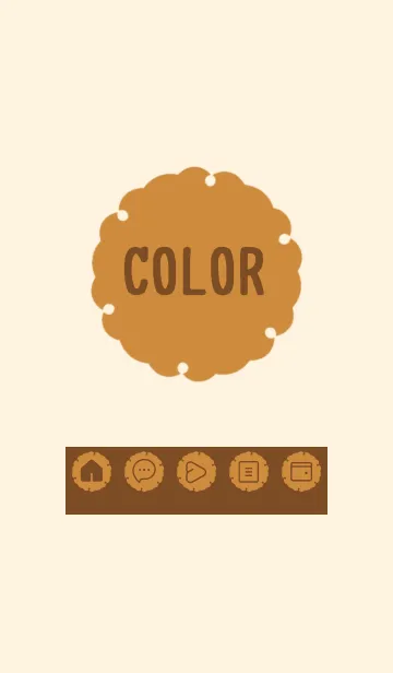 [LINE着せ替え] brown color G24の画像1