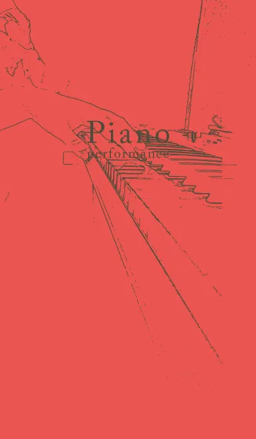 [LINE着せ替え] ピアノ演奏  ポピーレッドの画像1