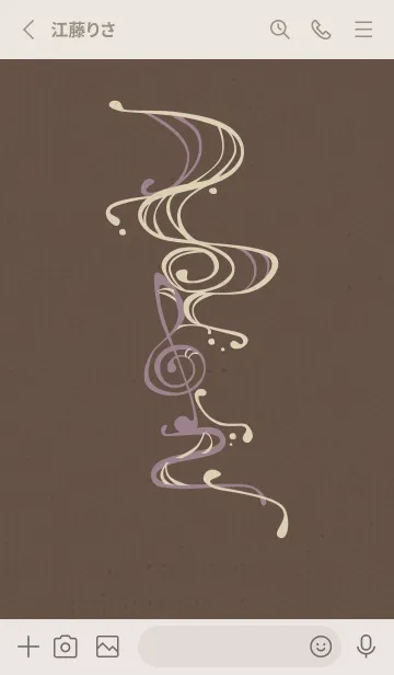 [LINE着せ替え] 和音 流水 音楽記号 艶やか03版の画像2