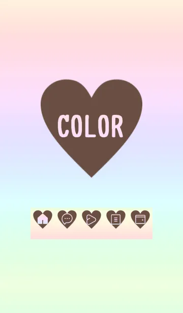 [LINE着せ替え] brown color rainbow F02の画像1