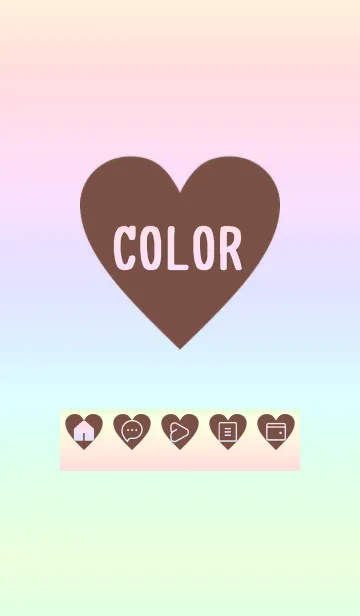 [LINE着せ替え] brown color rainbow F05の画像1