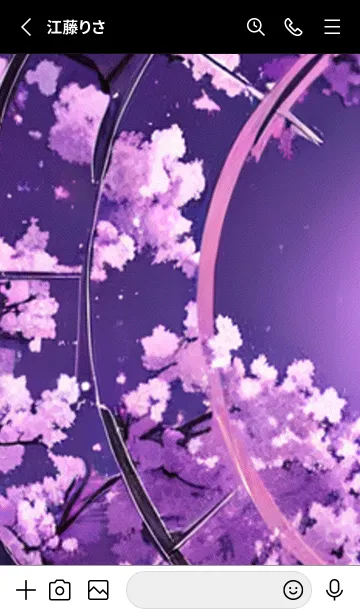 [LINE着せ替え] 月光夜桜#DG022。の画像2