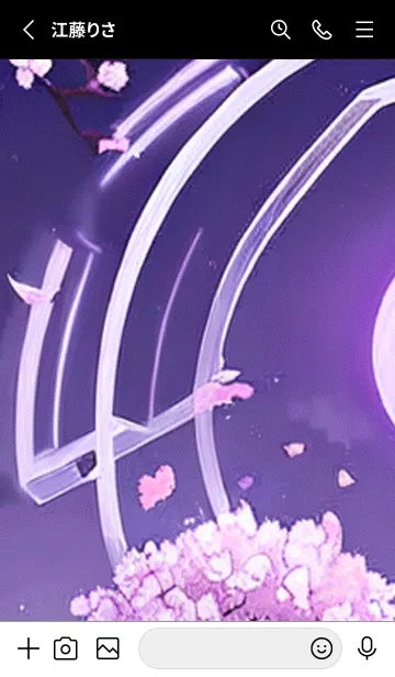 [LINE着せ替え] 月光夜桜#DG021。の画像2